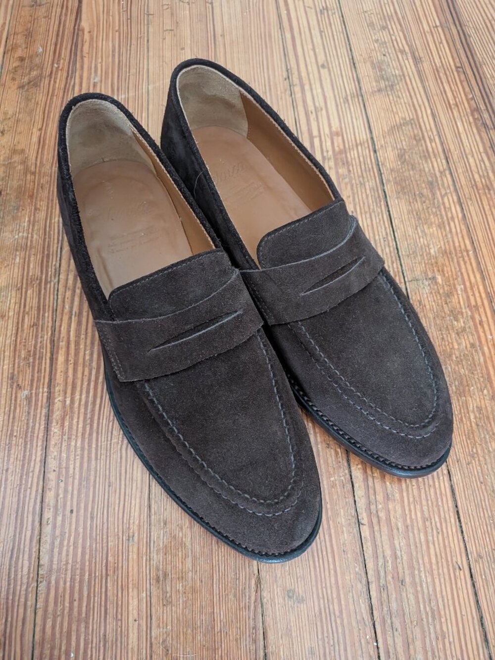 Velasca Chocolate Suede Loafers 9US EU42